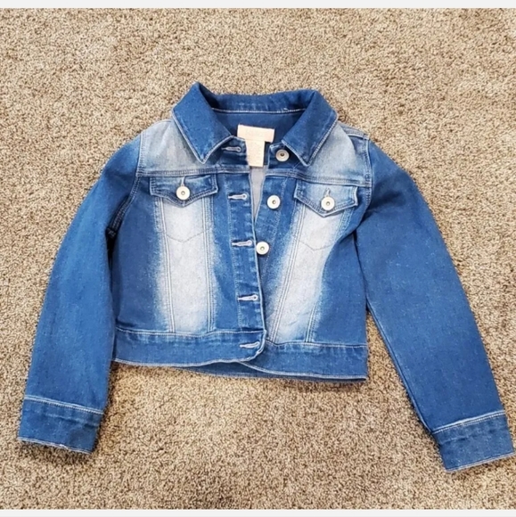 Squeeze Denim Jacket Girls Size 7/8 white butterfly color - Picture 1 of 2